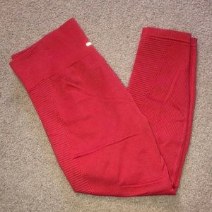 seamless ribbed aerie crop leggings
